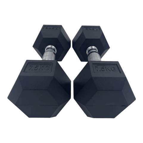 Rubber Hex Dumbbells 1kg - 70kg
