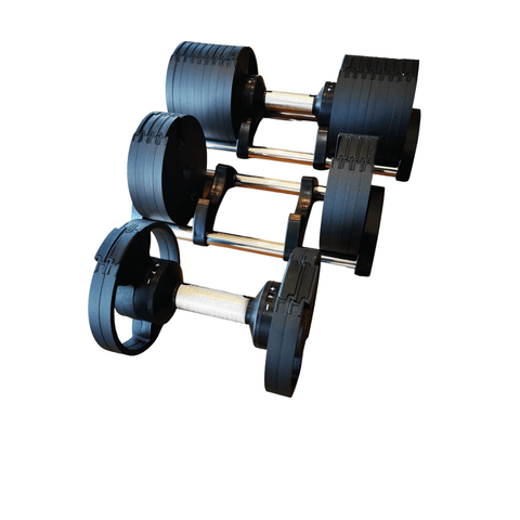 32kg Compact Adjustable Dumbbells with Stand Set