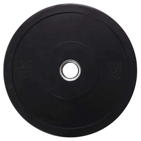 25kg Bumper Plate Black Rubber Weight Plates Pair | INSOURCE