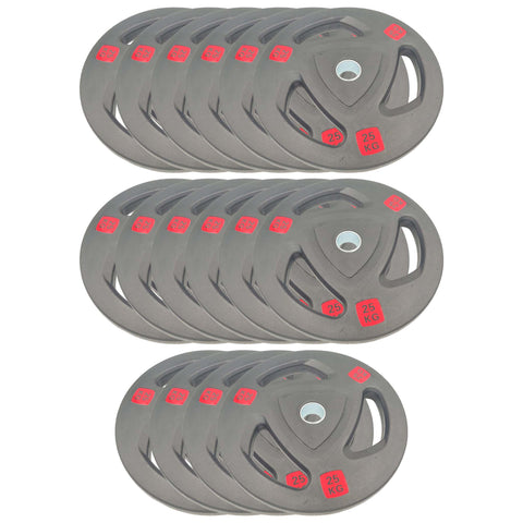 Rubber Coated Tri-grip Weight Plate Bundles 200kg/400kg | Tri Grip Rubber Plates | INSOURCE