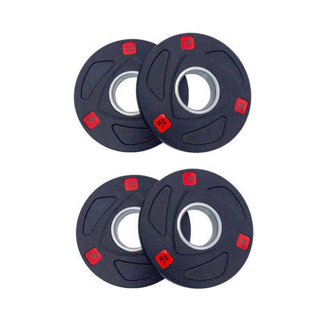 4 x 1.25kg Rubber Tri-grip Weight Plates Type-A