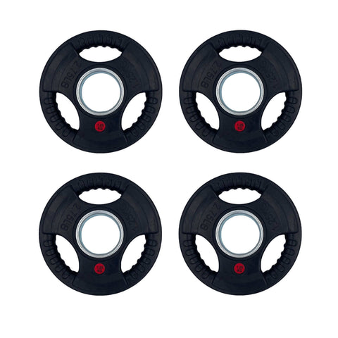 4 x 1.25kg Rubber Tri-grip Weight Plates Type-O