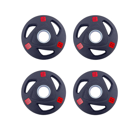 4 x 2.5kg Rubber Tri-grip Weight Plates Type-A