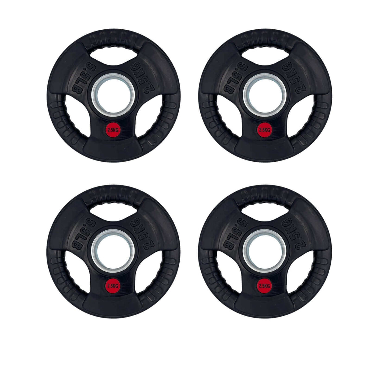 4 x 2.5kg Rubber Tri-grip Weight Plates Type-O | INSOURCE