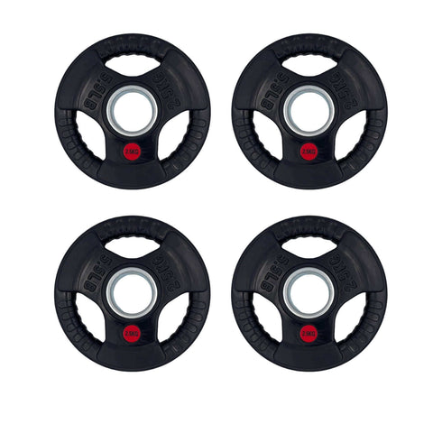 4 x 2.5kg Rubber Tri-grip Weight Plates Type-O