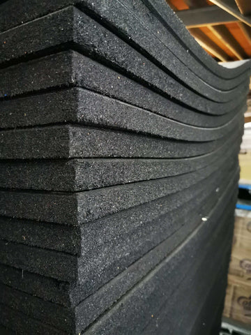 4 Pack Rubber Gym Flooring Black 1000x1000x15mm Indoor Outdoor Exercise Fitness Sport Tiles Mats Durable