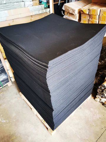 4 Pack Rubber Gym Flooring Black 1000x1000x15mm Indoor Outdoor Exercise Fitness Sport Tiles Mats Durable