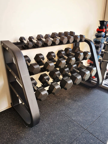 Rubber Hex Dumbbells 1kg - 70kg