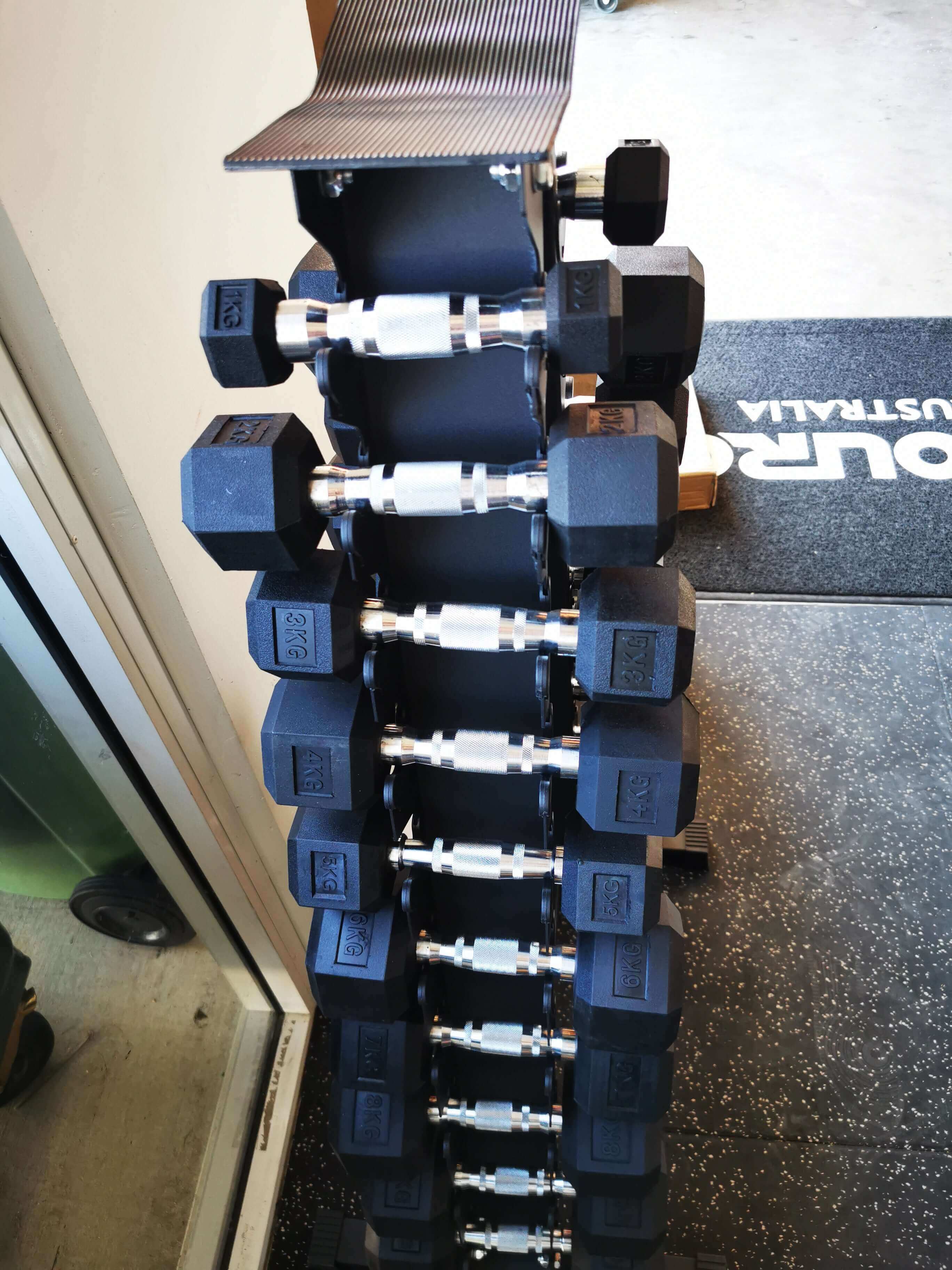 Rubber Hex Dumbbells 1kg - 70kg | INSOURCE