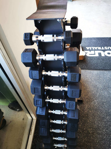 Rubber Hex Dumbbells 1kg - 70kg