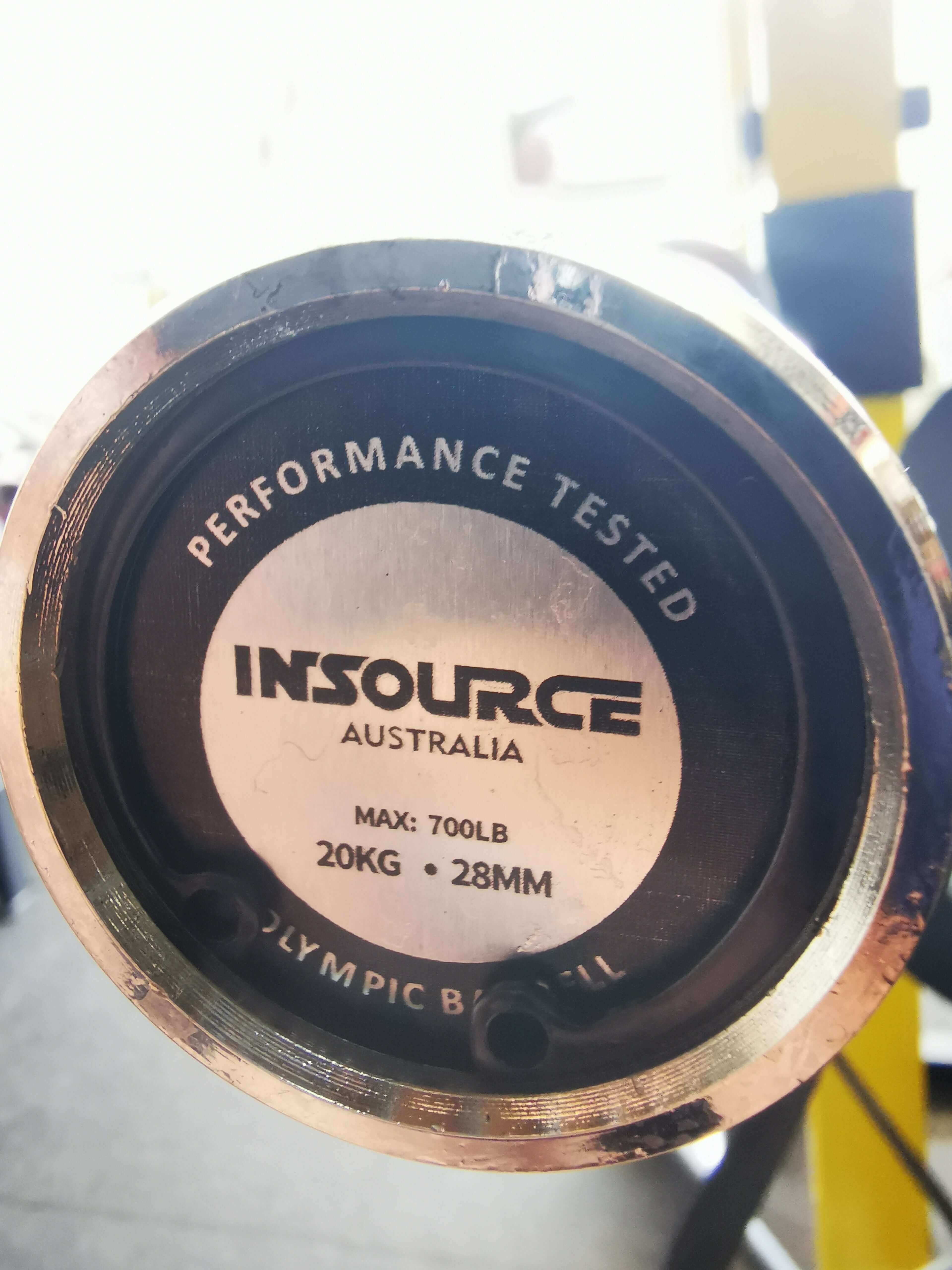 2.2m 7ft Olympic Straight Bar 20kg 700lb rating | INSOURCE
