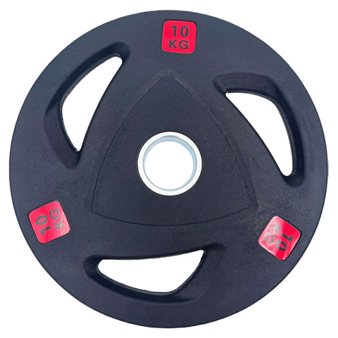 Rubber Coated Tri-grip Weight Plates Type-A (Pairs) - 10kg | Tri Grip Rubber Plates | INSOURCE