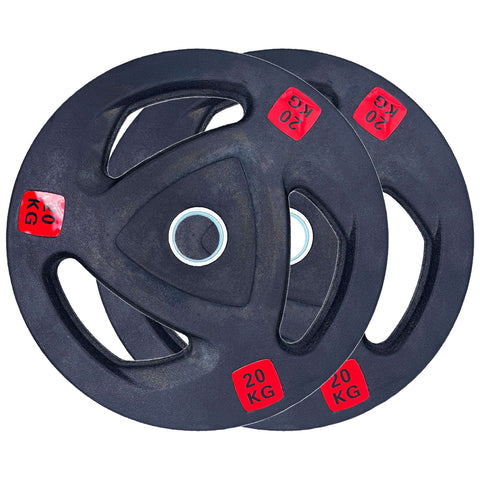 Rubber Coated Type-A Tri-Grip Weight Plates 150kg Bundle | Tri Grip Rubber Plates | INSOURCE