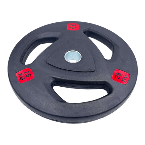 Rubber Coated Tri-grip Weight Plates Type-A (Pairs) - 25kg | Tri Grip Rubber Plates | INSOURCE