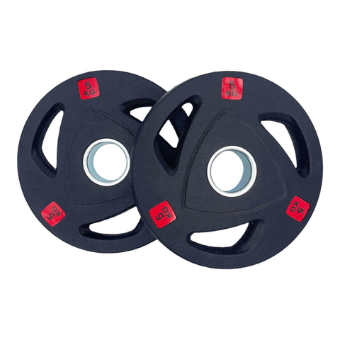 107.5kg Rubber Coated Type-A Tri-Grip Weight Plates and Barbell Bundles | Tri Grip Rubber Plates | INSOURCE