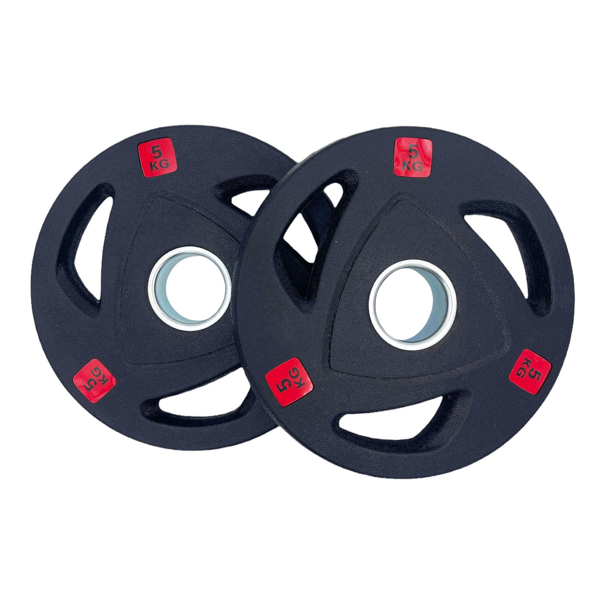 100kg Rubber Coated Type-A Tri-Grip Weight Plates and Barbell Bundles | Tri Grip Rubber Plates | INSOURCE