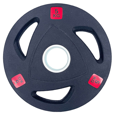 Rubber Coated Tri-grip Weight Plates Type-A (Pairs) - 5kg | Tri Grip Rubber Plates | INSOURCE