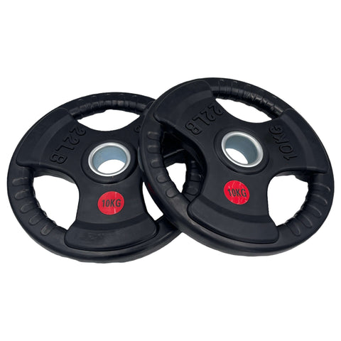 67.5kg Rubber Tri-Grip Type-O Weight Plates and 2.2m Olympic Bar Package