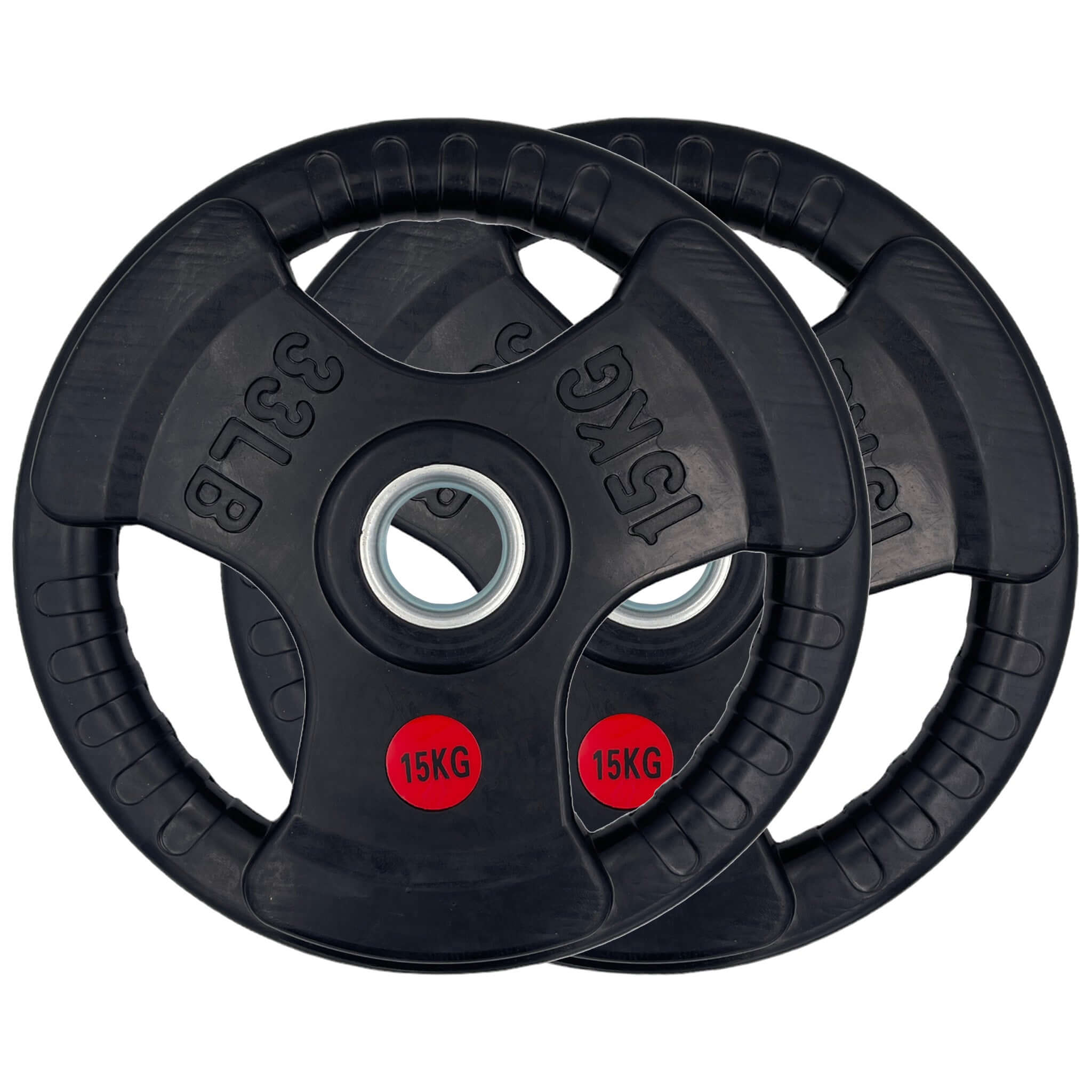 Rubber Coated Type-O Tri-Grip Weight Plates 107.5kg Bundle | Tri Grip Rubber Plates | INSOURCE