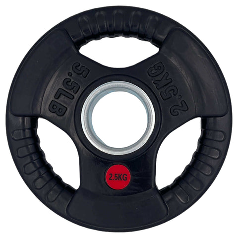 Rubber Coated Tri-grip Weight Plates Type-O (Pairs) - 2.5kg | Tri Grip Rubber Plates | INSOURCE