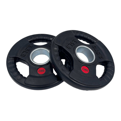 67.5kg Rubber Tri-Grip Type-O Weight Plates and 2.2m Olympic Bar Package