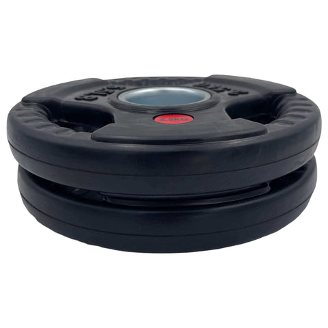 67.5kg Rubber Tri-Grip Type-O Weight Plates and 2.2m Olympic Bar Package