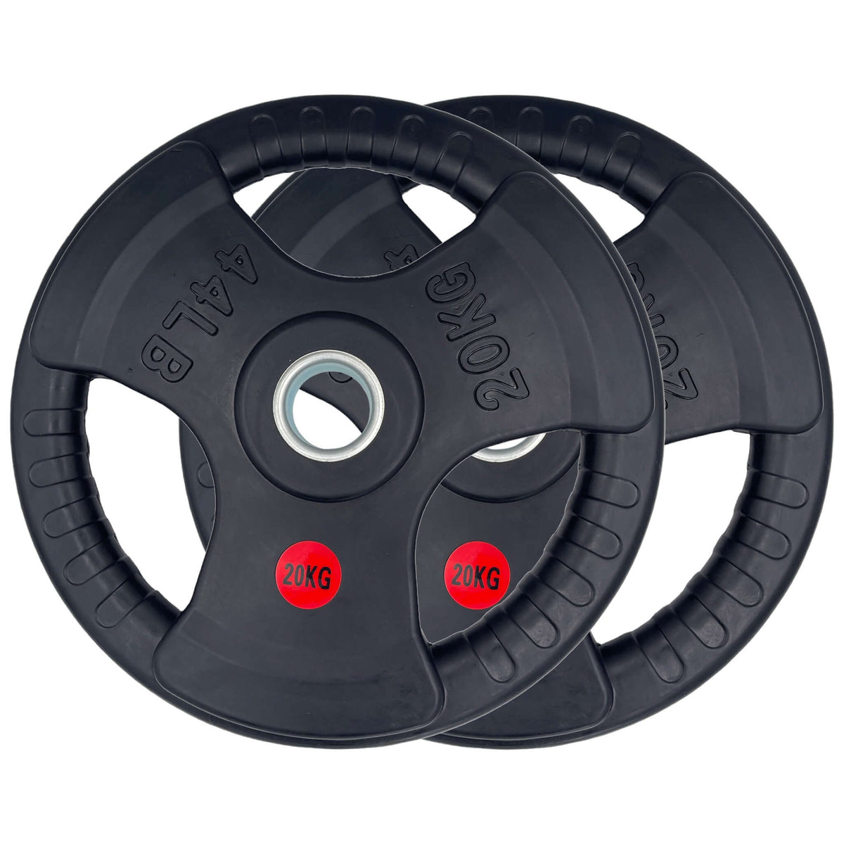 20kg Rubber Tri-grip Weight Plates Type-O Pair | INSOURCE