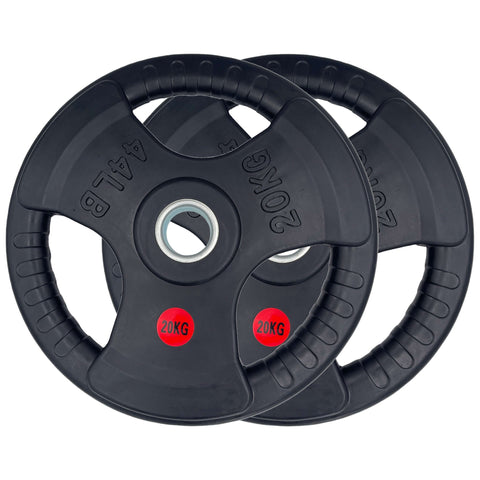Rubber Coated Type-O Tri-Grip Weight Plates 107.5kg Bundle | Tri Grip Rubber Plates | INSOURCE