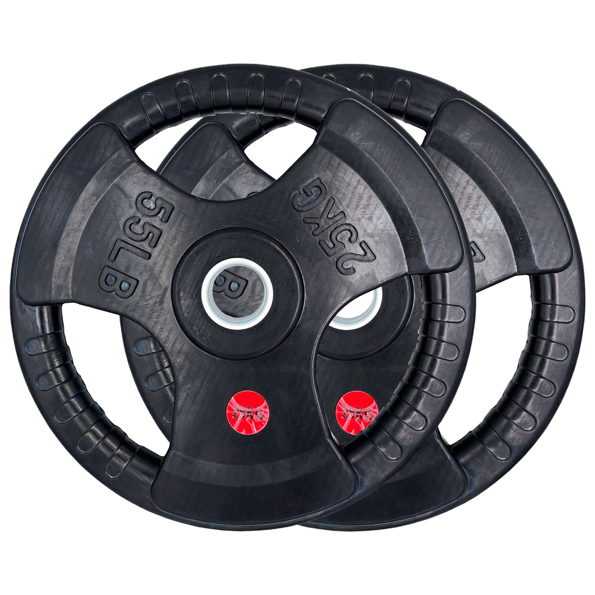 Rubber Coated Type-O Tri-Grip Weight Plates 150kg Bundle | Tri Grip Rubber Plates | INSOURCE