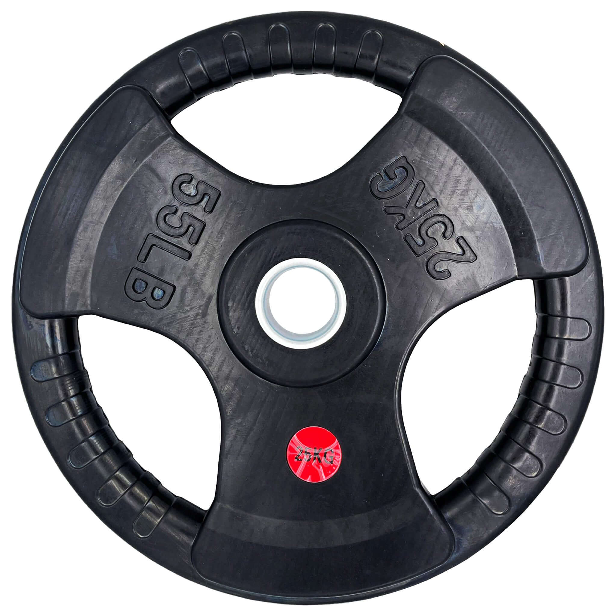 25kg Rubber Tri-grip Weight Plates Type-O Pair | INSOURCE