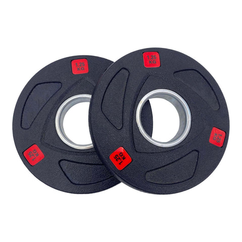 87.5kg Rubber Coated Type-A Tri-Grip Weight Plates and Barbell Bundles | Tri Grip Rubber Plates | INSOURCE