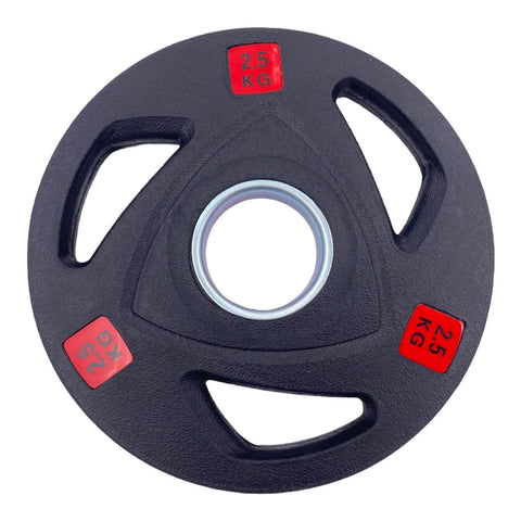 Rubber Coated Tri-grip Weight Plates Type-A (Pairs) - 2.5kg | Tri Grip Rubber Plates | INSOURCE
