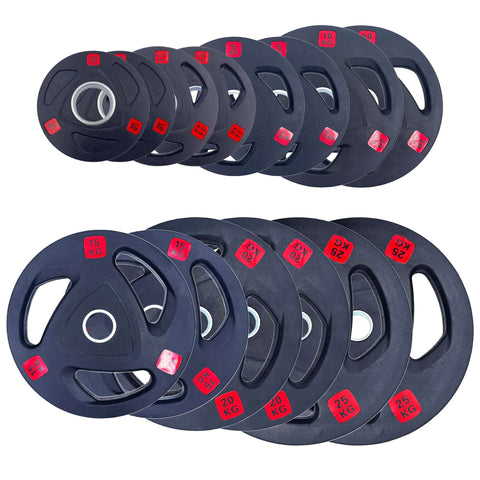 Rubber Coated Type-A Tri-Grip Weight Plates 157.5kg Bundle | Tri Grip Rubber Plates | INSOURCE