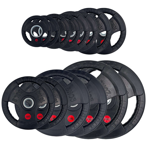 Rubber Coated Type-O Tri-Grip Weight Plates 157.5kg Bundle | Tri Grip Rubber Plates | INSOURCE