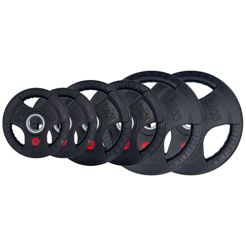 Rubber Coated Type-O Tri-Grip Weight Plates 70kg Bundle | Tri Grip Rubber Plates | INSOURCE