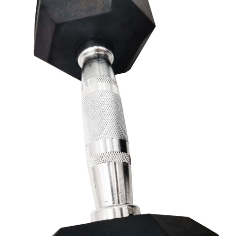 Rubber Hex Dumbbells 27.5kg Pairs