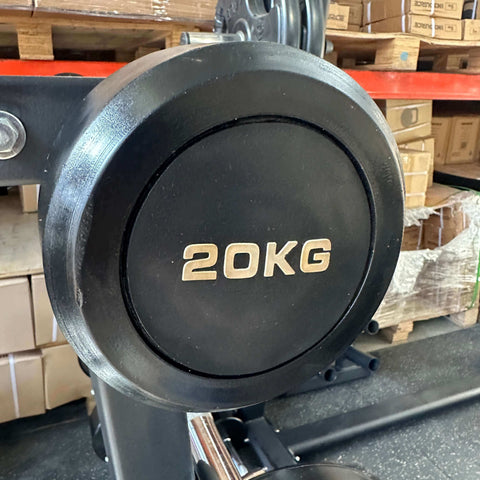 10kg - 50kg Fixed EZ CURL Barbell Package with Commercial Grade Bar Rack [Pre-Owned]