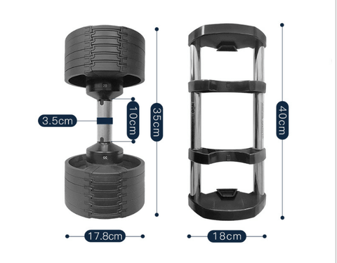 20kg Compact Adjustable Dumbbells (pairs) | Adjustable Dumbbells | INSOURCE